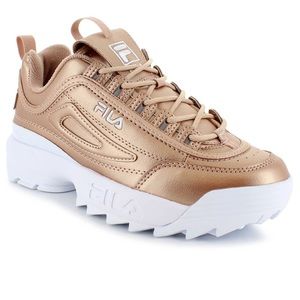 NWT Fila Disruptor II Rose Gold